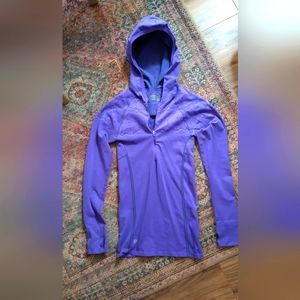 ATHLETA Twist Half Zip Hoodie Purple Small EUC